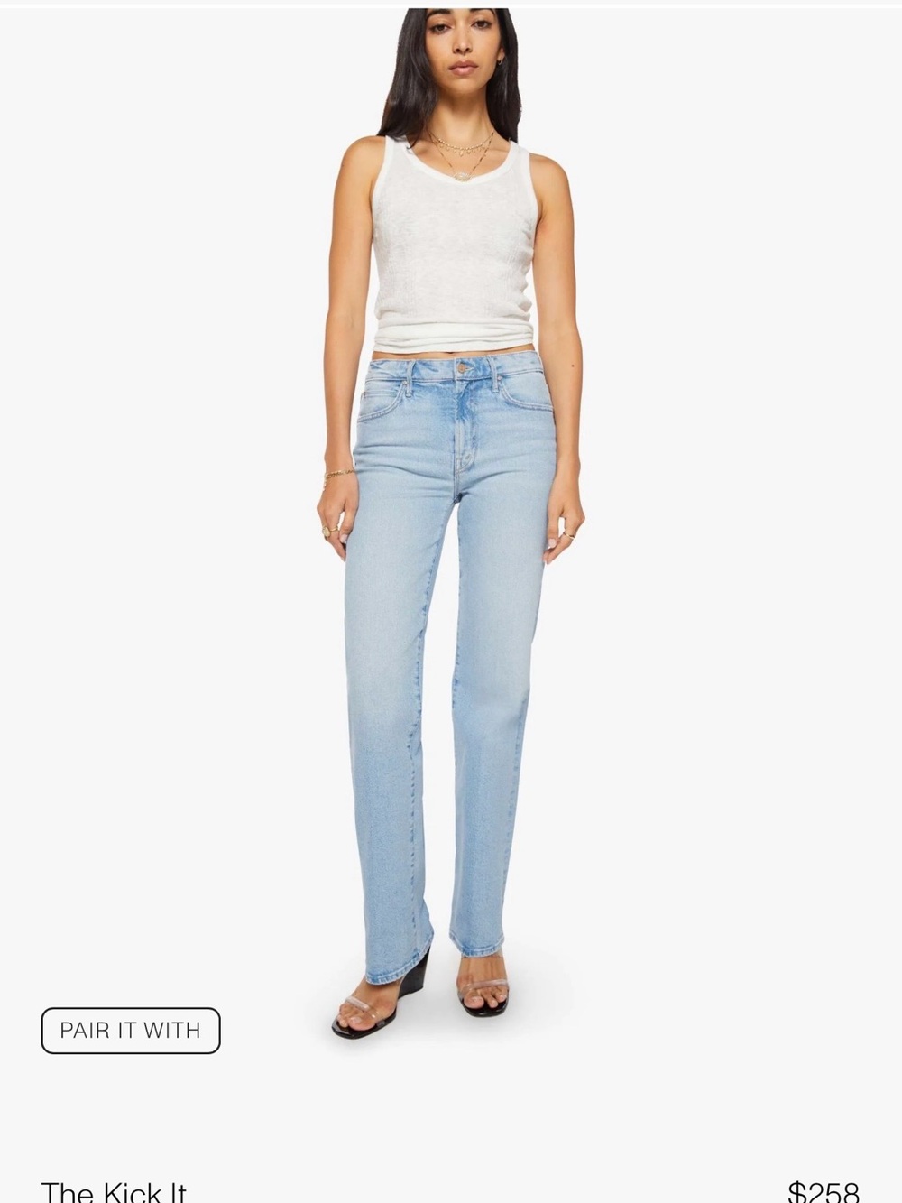 MOTHER The Kick It Fringe Benefits High Rise Straight Denim Jeans 25 NWOT